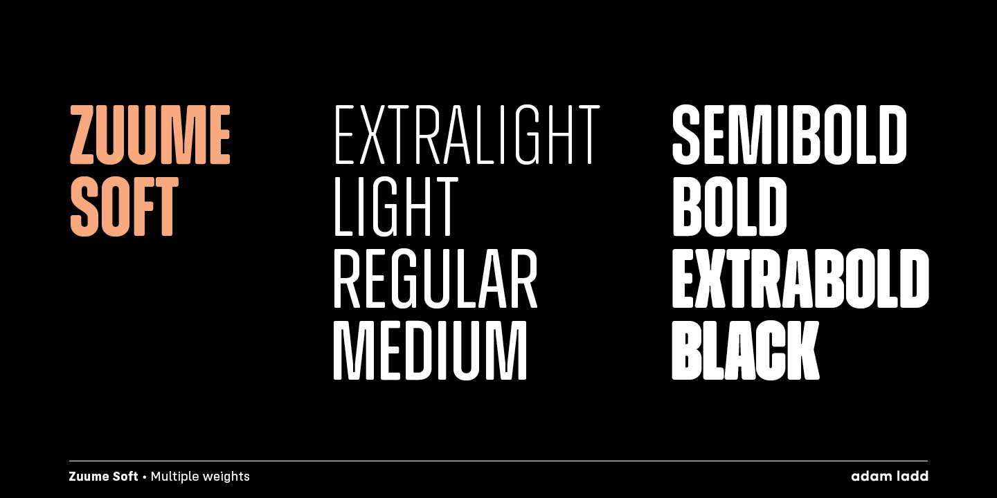 Zuume Soft Extra Bold Font preview